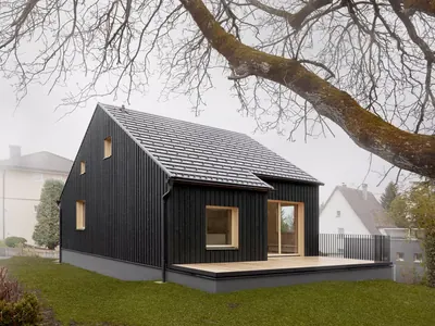 Проект дома Barn Black 120, 120 м²