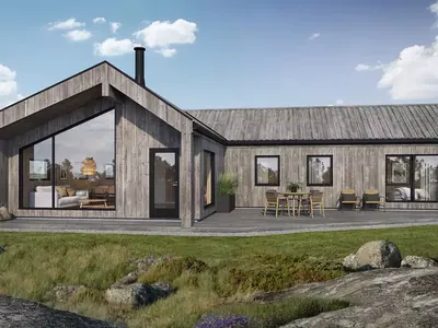 Проект дома Gray Barn 102, 102 м²